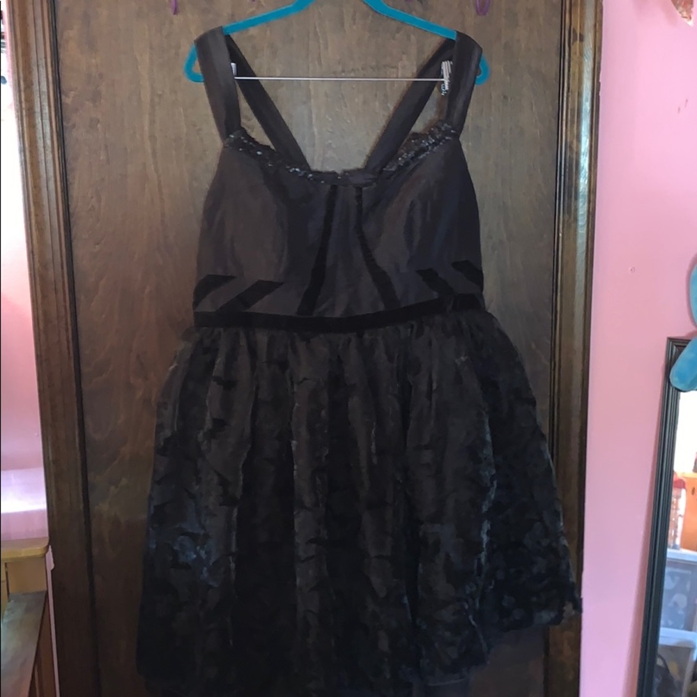 Black bat dress